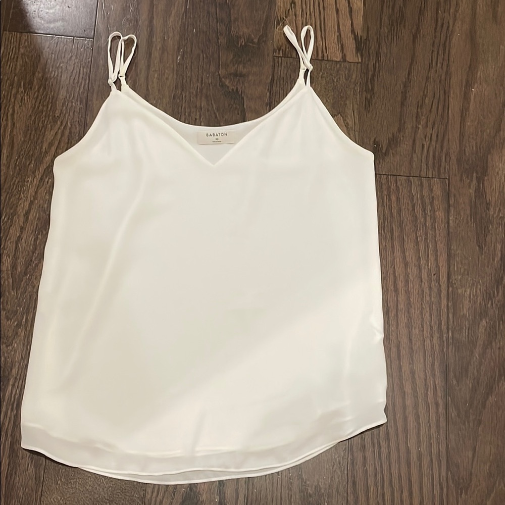 Aritzia White Sleeveless Camisole Top